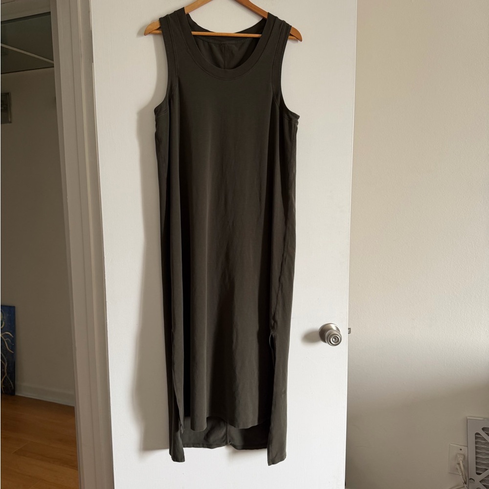 Lululemon Athletica Dark Olive Green All Yours Tank Maxi Dress size XS EUC - Picture 7 of 12